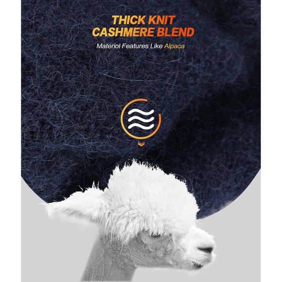 🆕 Women Blue Stretch Thermal Magic Gloves Warm Winter Knitted Fleece Texting - Picture 4 of 6